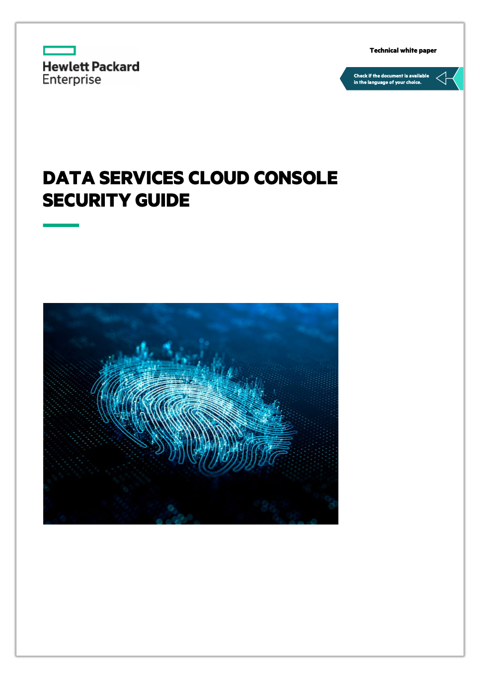 HPE - Data Services Cloud Console Security Guide